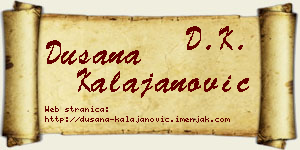 Dušana Kalajanović vizit kartica